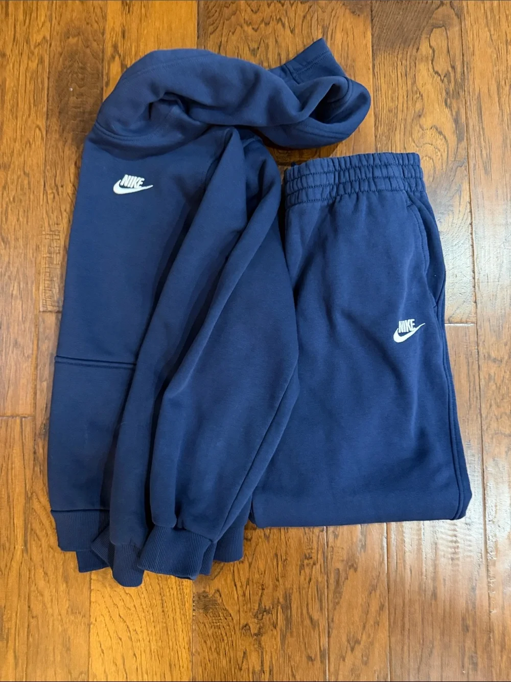 Nike Kids Navy Blue Sweatpants and Hoodie Set